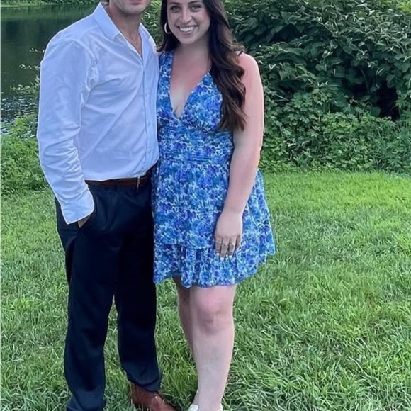 Floral Blue Dress - Picture 1 of 4